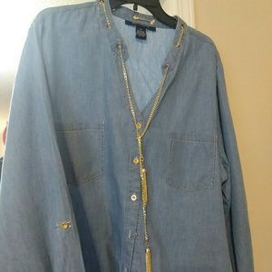 Denim shirt by Ashley Stewart